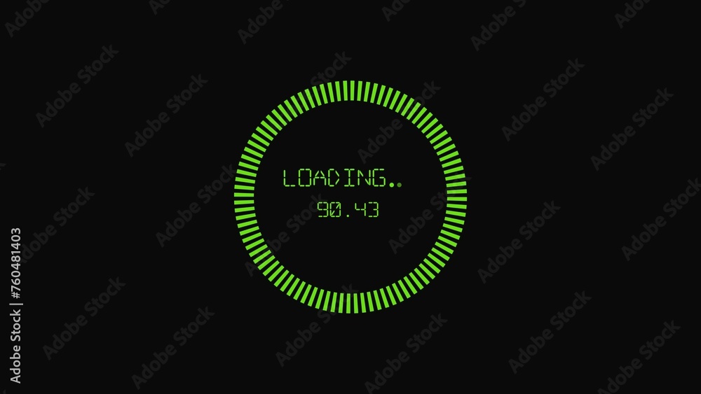 Poster circle dot line loading bar icon concept