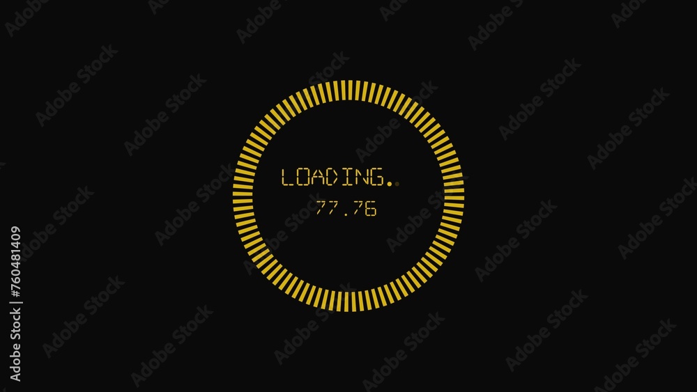 Poster circle dot line loading bar icon concept