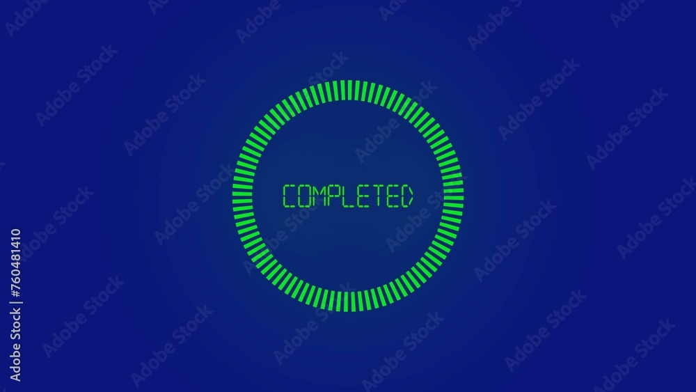 Poster circle dot line loading bar icon concept