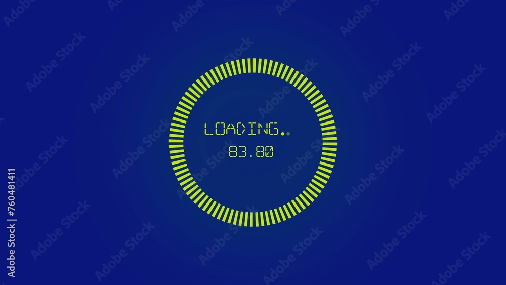 Poster circle dot line loading bar icon concept