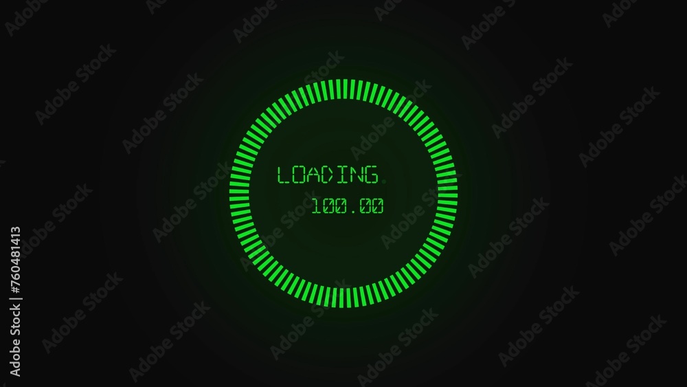 Poster circle dot line loading bar icon concept