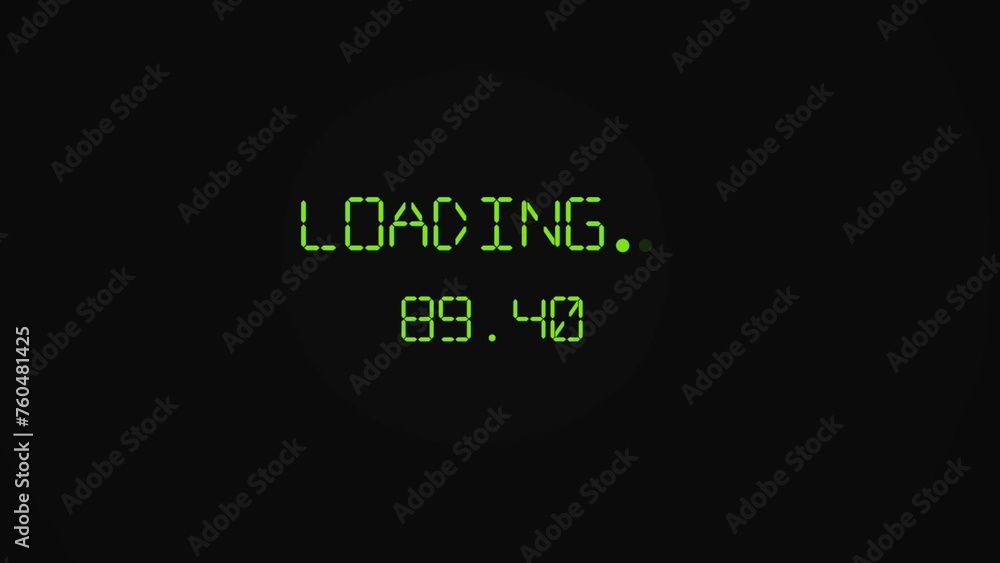 Poster circle dot line loading bar icon concept