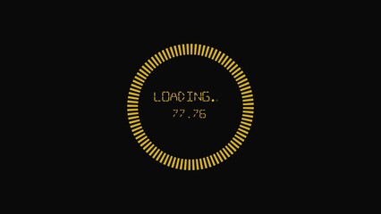 circle dot line loading bar icon concept
