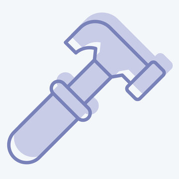 Icon Hammer. related to Carpentry symbol. two tone style. simple design editable. simple illustration