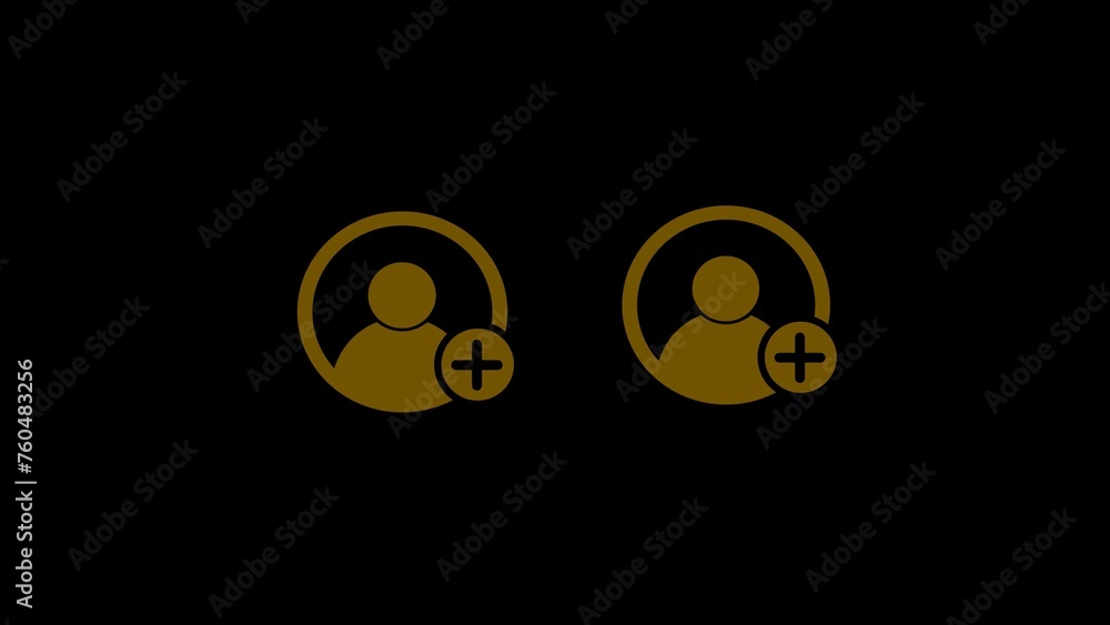 Poster user add icon with white background