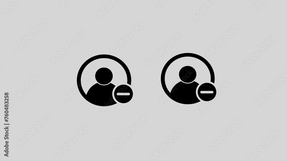 Poster user add icon with white background