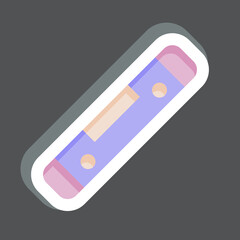Sticker Spirit Level. related to Carpentry symbol. simple design editable. simple illustration