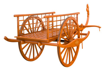 Khmer elements 3D design wooden cart for Khmer new year festivities.