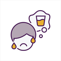 Dehydration icon editable stock vector stock