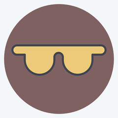Icon Safety Glasses. related to Carpentry symbol. color mate style. simple design editable. simple illustration 1