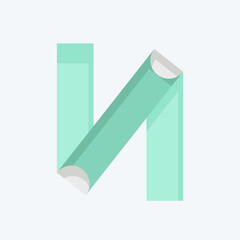 Icon measuring Tape. related to Carpentry symbol. flat style. simple design editable. simple illustration