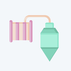 Icon Plumb. related to Carpentry symbol. flat style. simple design editable. simple illustration