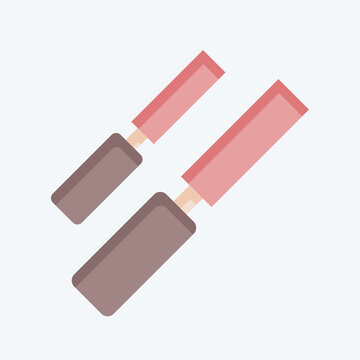 Icon Wood Chisel. related to Carpentry symbol. flat style. simple design editable. simple illustration
