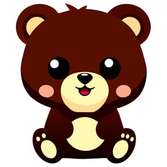 Fototapeta premium trend bear simple Design illustration