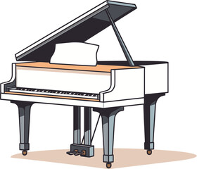 Piano Paradigm: Vector Illustration of Musical Mastery