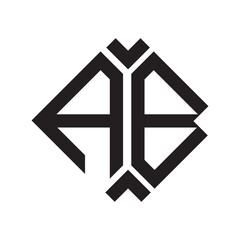 AB letter logo design.AB creative initial AB letter logo design . AB creative initials letter logo concept.