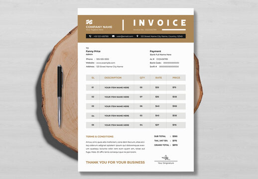 Businsess Invoice Template Layout
