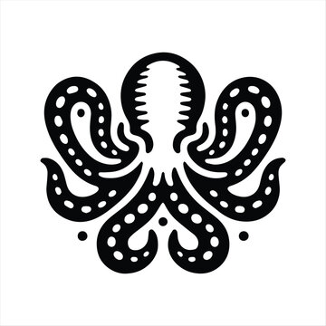 Tentacles of an octopus. Hand drawn vector illustration in engraving technique isolated on white background.