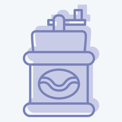 Icon Coffee Grinder. related to Coffee symbol. two tone style. simple design editable. simple illustration