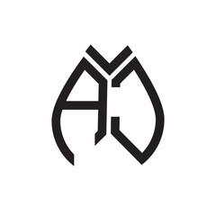 AJ letter logo design.AJ creative initial AJ letter logo design . AJ creative initials letter logo concept.