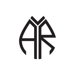 AR letter logo design.AR creative initial AR letter logo design . AR creative initials letter logo concept.
