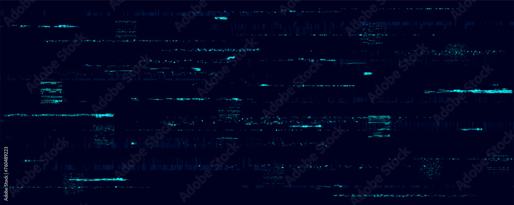 Poster glitch background. abstract noise effect, error signal, television technical problem. vector illustr
