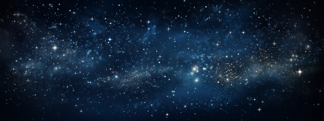 Fototapeta na wymiar Blue Starfield with Dusty Nebula