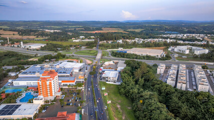 Final de tarde na cidade de Indaiatuba no interior de São Paulo em 2024. 