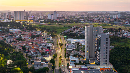 Final de tarde na cidade de Indaiatuba no interior de São Paulo em 2024. 
