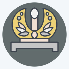 Icon Crown. related to Russia symbol. color mate style. simple design editable. simple illustration