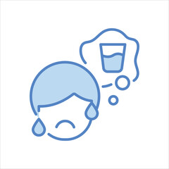 Dehydration icon editable stock vector stock