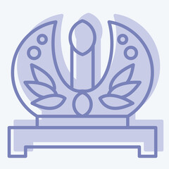 Icon Crown. related to Russia symbol. two tone style. simple design editable. simple illustration