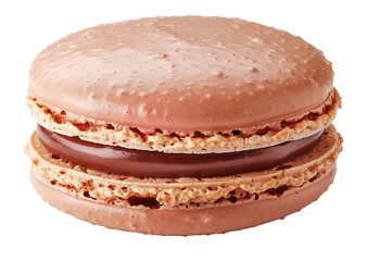 Gourmet macarons on clear background, capturing artisan dessert art.