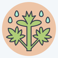 Icon Crow Cannabis. related to Cannabis symbol. color mate style. simple design editable. simple illustration