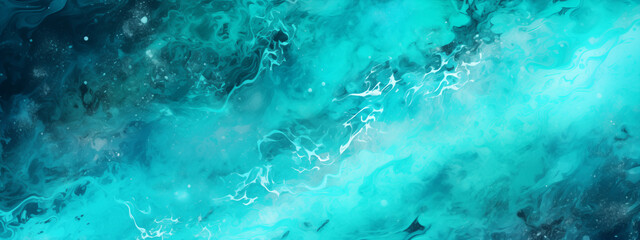 Abstract Aqua Swirls and Flowing Patterns - obrazy, fototapety, plakaty