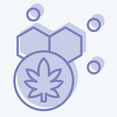 Icon Cannabol Content. related to Cannabis symbol. two tone style. simple design editable. simple illustration