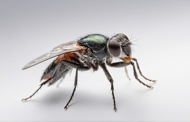 fly on white background