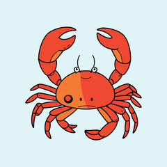 Seafood Crab Illustration, vector fresh Crab design 