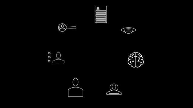 CG footage on the topic of digitalization of relationships between people