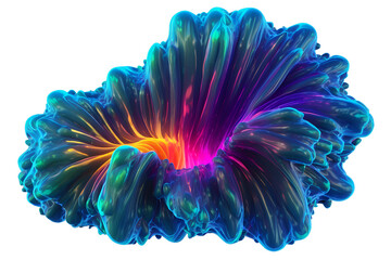 Colourful 3D Abstract Background with Dynamic Waves - Vibrant Particle Elements in Mesmerizing Display