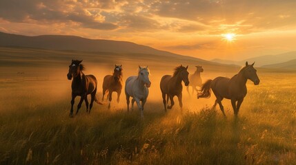 Horses along the Rocky Mountain Front, Montana.