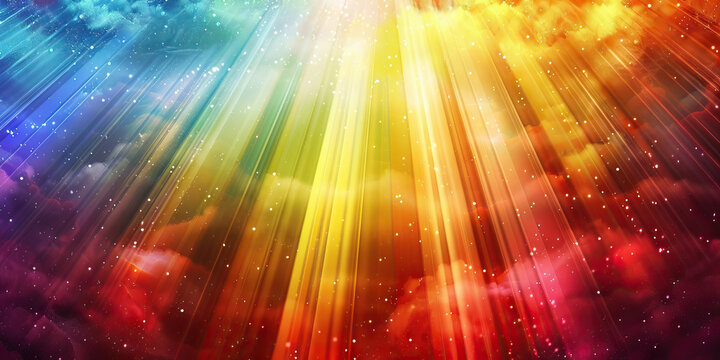 Divine Radiance: An image of light streaming down from the sky, representing spiritual illumination and heavenly blessings
