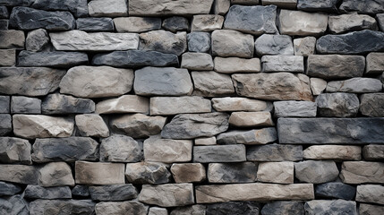 horizontal image of a stone wall background Generative AI