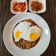 fried egg on a plate
