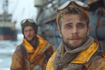 Fototapeta premium Two Men Standing Together