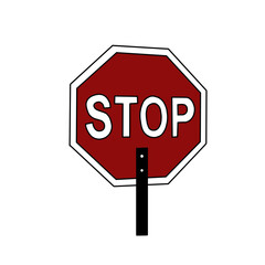 isolated stop sign