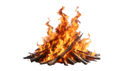 Realistic burning fire flames background