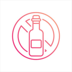 No Alcohol icon editable stock vector stock