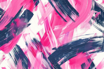 Abstract art pattern with lines. Brush strokes pink artwork illustration.