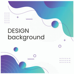 Colorful abstract background with gradient color. Template social media design with liquid shape.